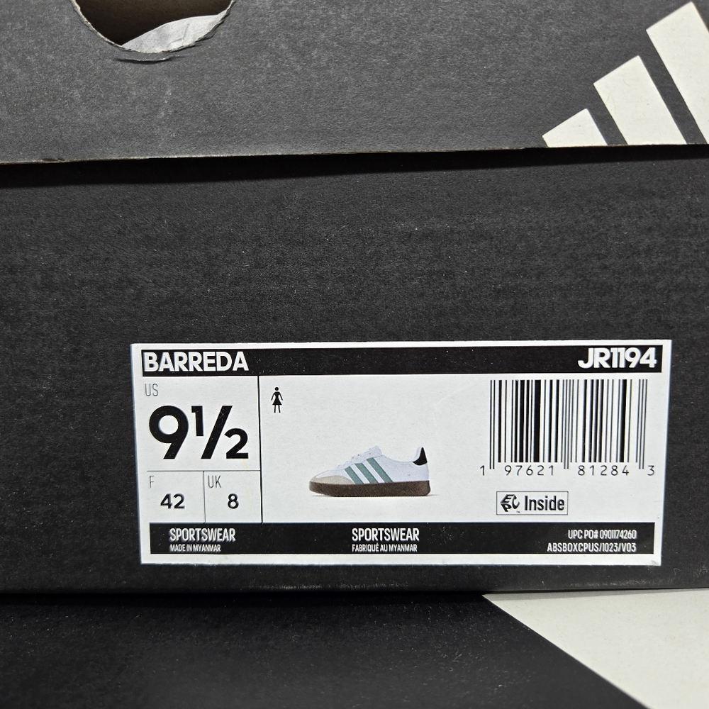 New adidas Barreda Cloud White Powder Teal Women's Shoes Size 9.5 - Picture 8 of 8
